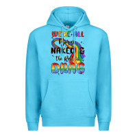 Ocean Blue we're all born naked the rest is drag Premium Hoodie - MaliasSmallBusiness