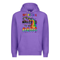 Purple we're all born naked the rest is drag Premium Hoodie - MaliasSmallBusiness
