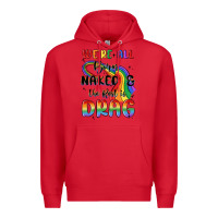 Red we're all born naked the rest is drag Premium Hoodie - MaliasSmallBusiness