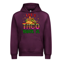 Mauve Wine let s taco bout it Urban Hoodie - MaliasSmallBusiness