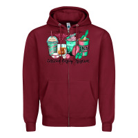 Burgundy certified nursing assistant coffee cups Zipper Hoodie - Zillion Design Studio