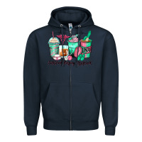 Navy certified nursing assistant coffee cups Zipper Hoodie - Zillion Design Studio