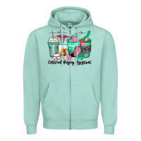Seafoam certified nursing assistant coffee cups Zipper Hoodie - Zillion Design Studio