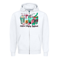 White certified nursing assistant coffee cups Zipper Hoodie - Zillion Design Studio