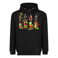 Black christmas skeleton coffee cups Heavyweight Hoodie - FaDigitalArtStudio