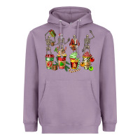 Lavender christmas skeleton coffee cups Heavyweight Hoodie - FaDigitalArtStudio