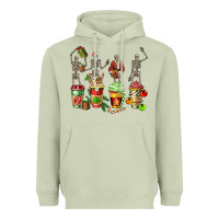 Matcha christmas skeleton coffee cups Heavyweight Hoodie - FaDigitalArtStudio