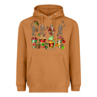 Meerkat christmas skeleton coffee cups Heavyweight Hoodie - FaDigitalArtStudio