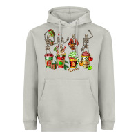 Moon Dust christmas skeleton coffee cups Heavyweight Hoodie - FaDigitalArtStudio