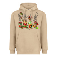 Mushroom christmas skeleton coffee cups Heavyweight Hoodie - FaDigitalArtStudio