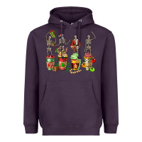 Plum christmas skeleton coffee cups Heavyweight Hoodie - FaDigitalArtStudio
