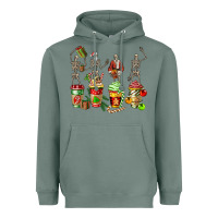 Sage christmas skeleton coffee cups Heavyweight Hoodie - FaDigitalArtStudio