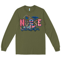 Army Green nurse educator Long Sleeve Tee - RanaPortraitStore