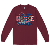 Burgundy nurse educator Long Sleeve Tee - RanaPortraitStore