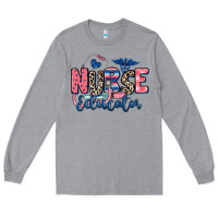 Heather Grey nurse educator Long Sleeve Tee - RanaPortraitStore