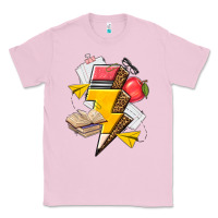 Bubblegum Pink teacher lightning bolt Classic Tee - texasbilliewilder