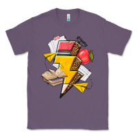 Lavender teacher lightning bolt Classic Tee - texasbilliewilder