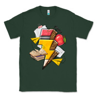 Sports Green teacher lightning bolt Classic Tee - texasbilliewilder