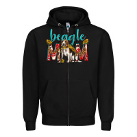 Black western beagle mom Zipper Hoodie - texasbilliewilder