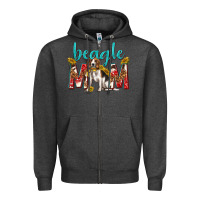 Charcoal Heather western beagle mom Zipper Hoodie - texasbilliewilder