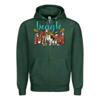 Sports Green western beagle mom Zipper Hoodie - texasbilliewilder