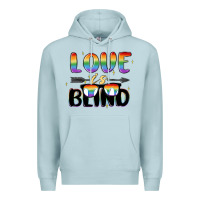 Blue Mist love is blind Premium Hoodie - MaliasSmallBusiness