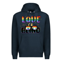 Navy love is blind Premium Hoodie - MaliasSmallBusiness