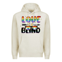 Oatmeal Heather love is blind Premium Hoodie - MaliasSmallBusiness