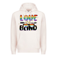 Pale Pink love is blind Premium Hoodie - MaliasSmallBusiness