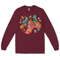 Burgundy pink christmas black girl sneakers Long Sleeve Tee - RanaPortraitStore