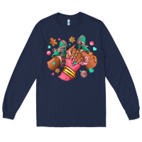 Navy pink christmas black girl sneakers Long Sleeve Tee - RanaPortraitStore