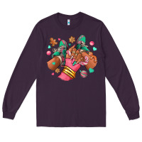 Plum pink christmas black girl sneakers Long Sleeve Tee - RanaPortraitStore