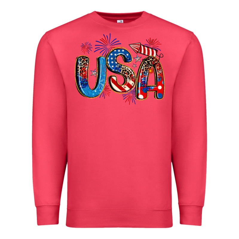 Usa 4th Of July Premium Sweatshirt by Artiststas | Teevron