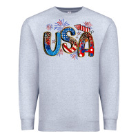 Heather Grey usa 4th of july Premium Sweatshirt - Artiststas