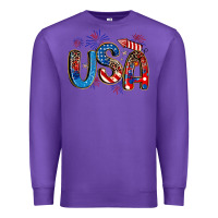 Purple usa 4th of july Premium Sweatshirt - Artiststas