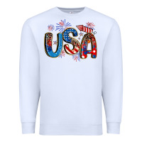 White usa 4th of july Premium Sweatshirt - Artiststas