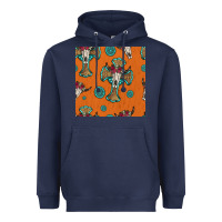 Navy western cross and bull skull seamless pattern Heavyweight Hoodie - HRA Design Shop