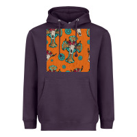 Plum western cross and bull skull seamless pattern Heavyweight Hoodie - HRA Design Shop