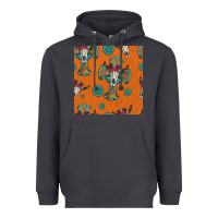 Smoke western cross and bull skull seamless pattern Heavyweight Hoodie - HRA Design Shop