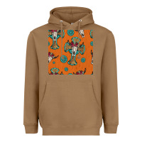 Toasted Coconut western cross and bull skull seamless pattern Heavyweight Hoodie - HRA Design Shop