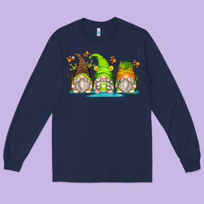 Frog Gnomes Long Sleeve Tee Designed By Zillion Design Studio
