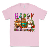 Bubblegum Pink Happy hallothankmas coffee cups Classic Tee - FaDigitalArtStudio