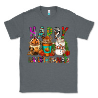 Charcoal Heather Happy hallothankmas coffee cups Classic Tee - FaDigitalArtStudio