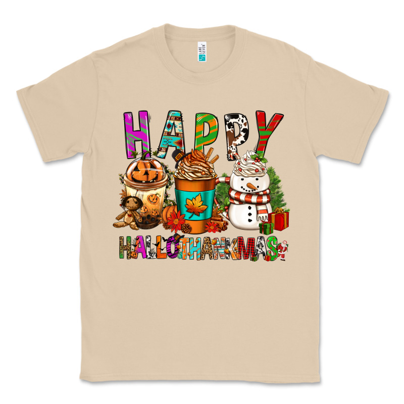 Happy Hallothankmas Coffee Cups Classic Tee by FaDigitalArtStudio | Teevron