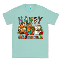 Seafoam Happy hallothankmas coffee cups Classic Tee - FaDigitalArtStudio