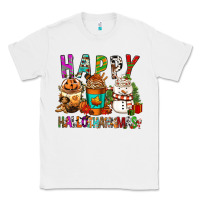 White Happy hallothankmas coffee cups Classic Tee - FaDigitalArtStudio