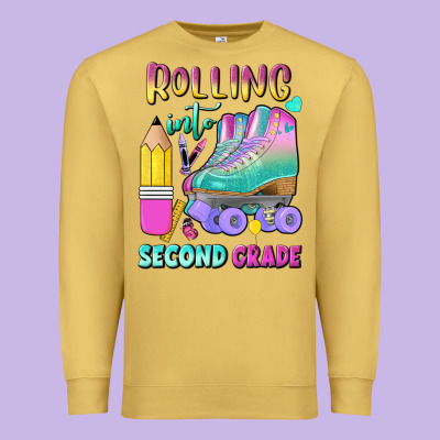 Rolling Into Second Grade Premium Sweatshirt Designed By Bundleandbundleshop