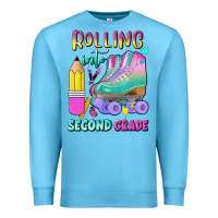 Ocean Blue rolling into second grade Premium Sweatshirt - BundleAndBundleShop