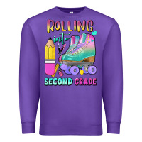 Purple rolling into second grade Premium Sweatshirt - BundleAndBundleShop