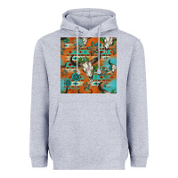 Heather Grey western bull skull seamless pattern Heavyweight Hoodie - HRA Design Shop